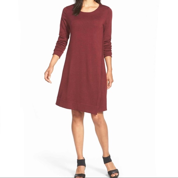 Eileen Fisher Dresses & Skirts - Eileen Fisher Merino Wool Jewel Neck Dress
